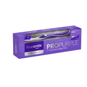 پک مسواک خمیردندان اصلاح رنگ دندان TrueSmile Purple حجم 100میل