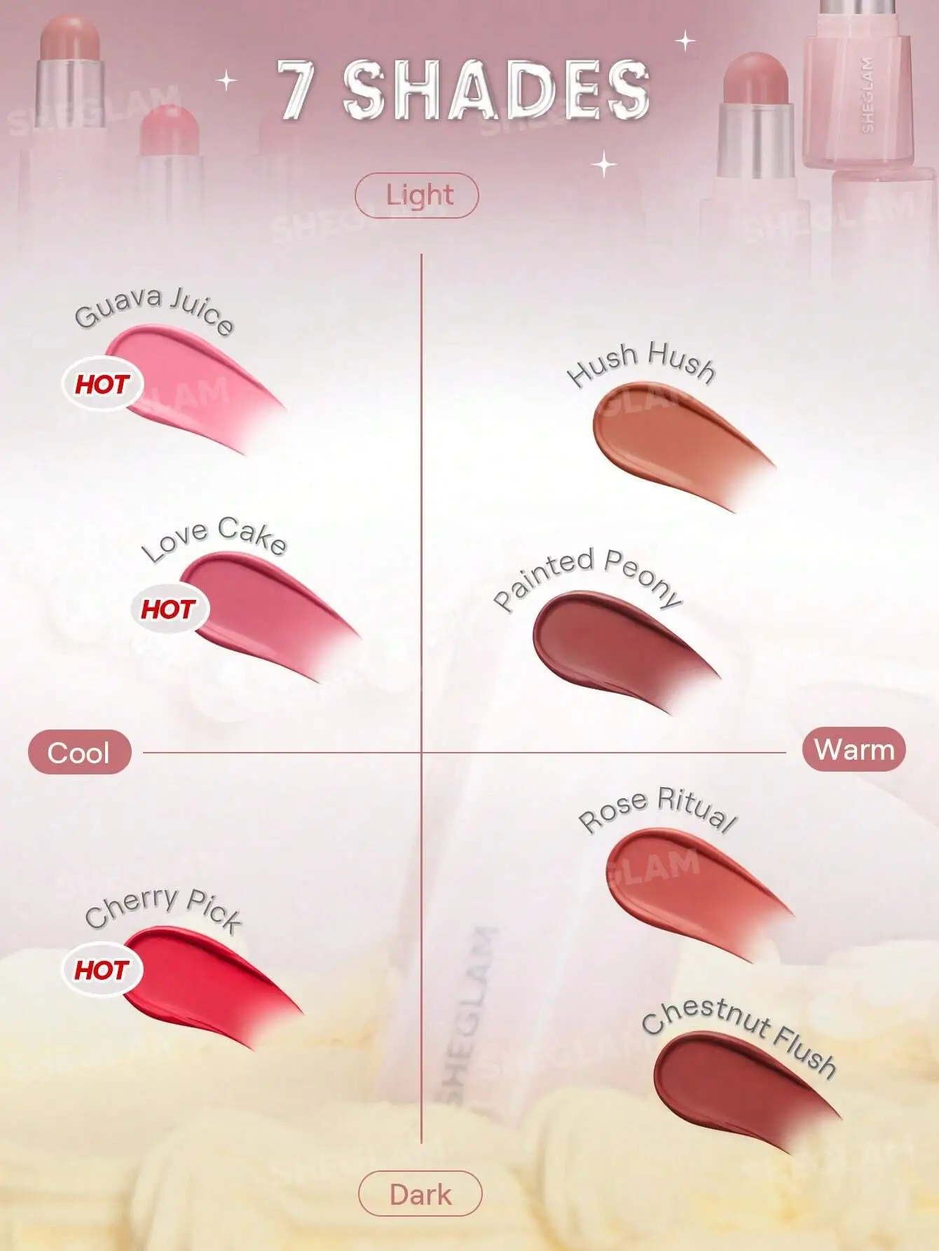 رژگونه کره ای شیگلم مدل Buttery Bliss Blush Stick - Image 2