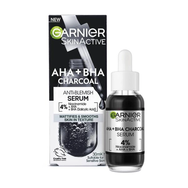 سرم لایه بردار زغال AHA+ BHA و نیاسینامید گارنیر 30ml