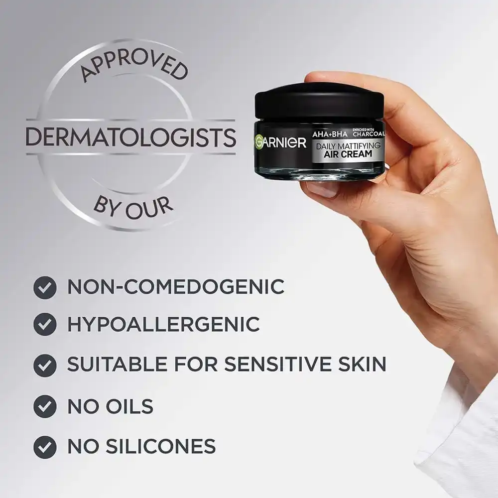 مرطوبکننده کنترل چربی گارنیر Charcoal AHA+BHA - Image 4