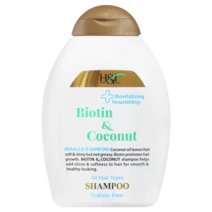 شامپو اچ اند تی مدل Biotin & Coconut حجم 385 میل