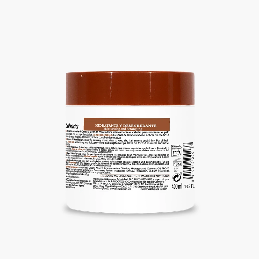 ماسك مو ضد گره باباريا Aceite & Coco حجم 400ميل - Image 2