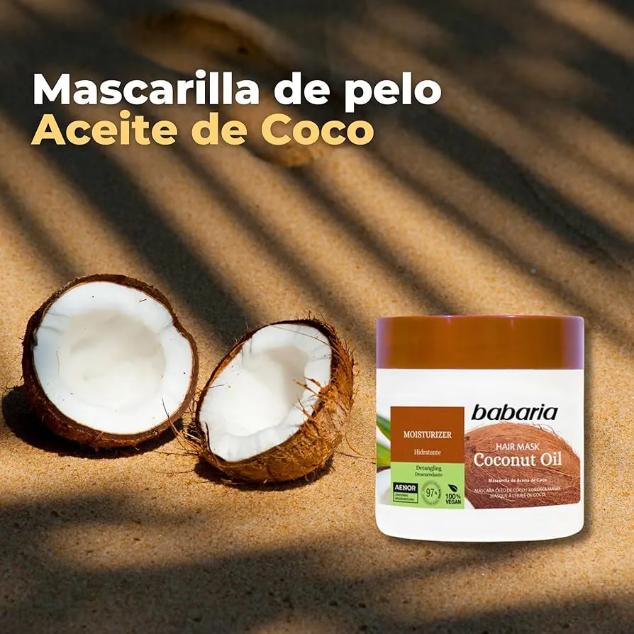 ماسك مو ضد گره باباريا Aceite & Coco حجم 400ميل - Image 4