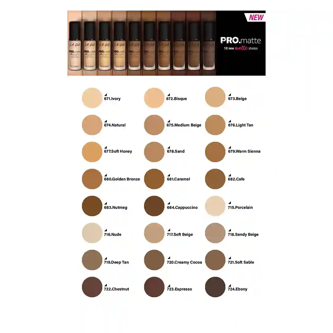 كرم پودر ال اي گرل مدل PRO.matte پوست چرب - Image 3