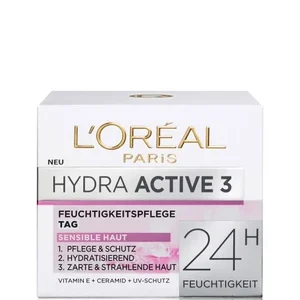 کرم مرطوب‌کننده لورال پوست حساس مدل Hydra Active حجم 50 میلی لیتر