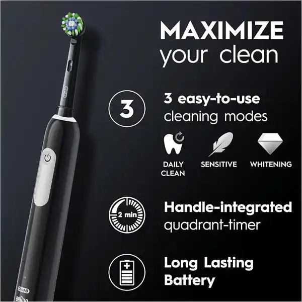 مسواک برقی اورال بی مدل Pro series 1 رنگ مشکی - Image 3