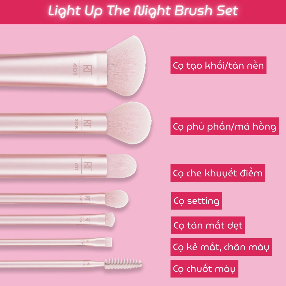 ست براش آرایشی ریل تکنیک Light Up The Night - Image 4