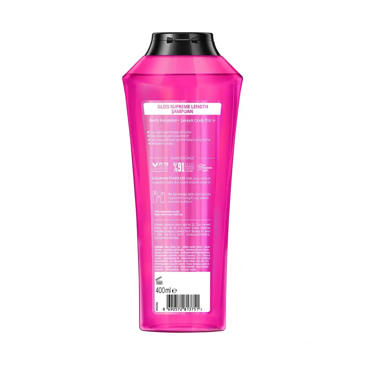 شامپو گليس موهای بلند SUPREME LENGTH حجم 400ميل - Image 3